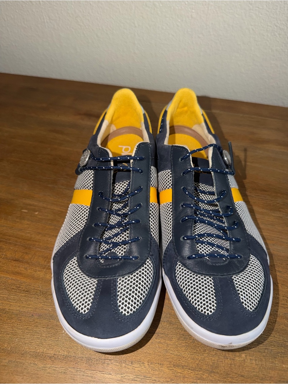 PLAE Navy and Yellow Men's Athletic Sneakers